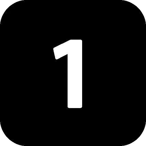 Black number 1 icon used in The Bunny Agency